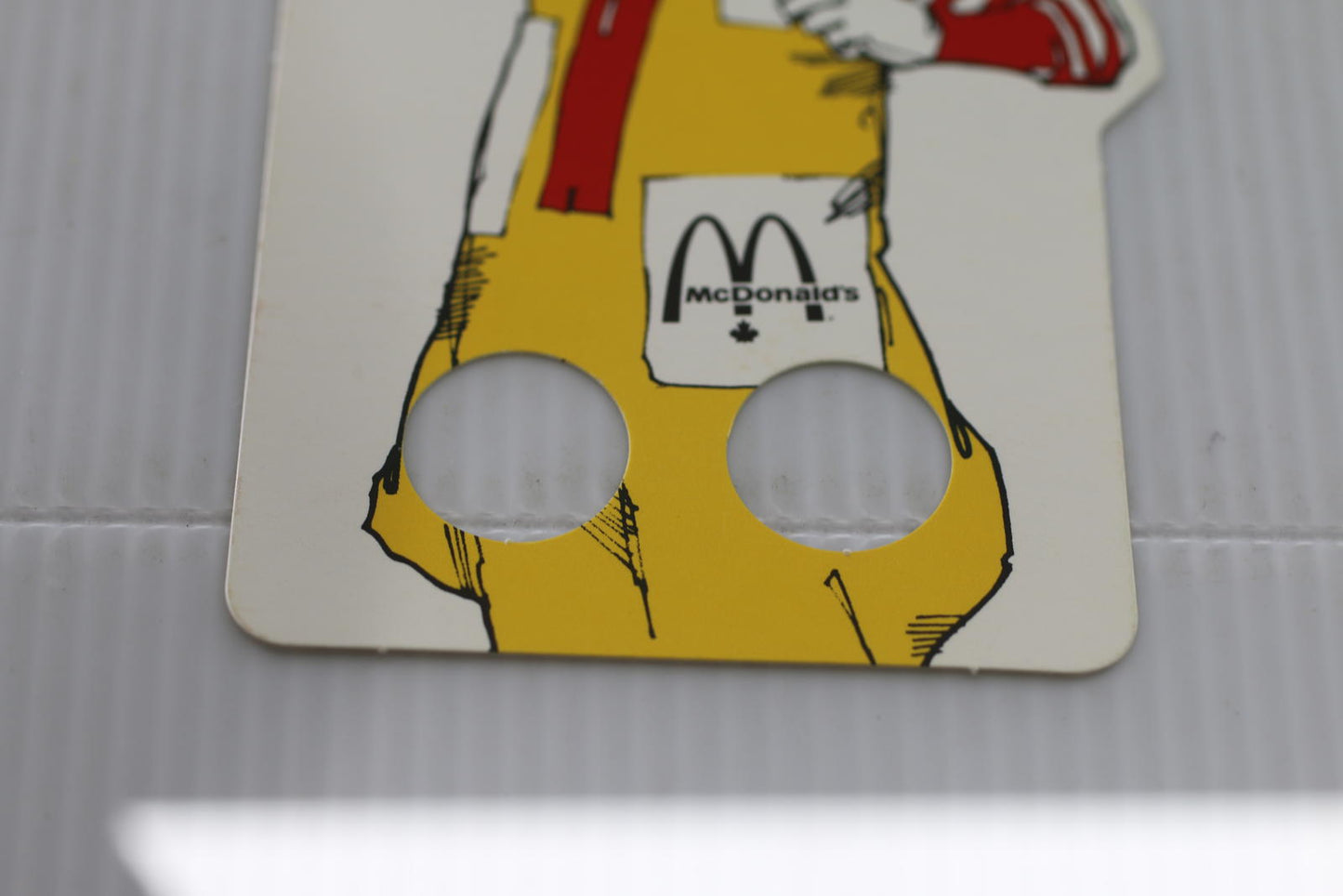 Vintage McDonald's Ronald McDonald Finger Puppet Cardboard Toy Promotional Kids