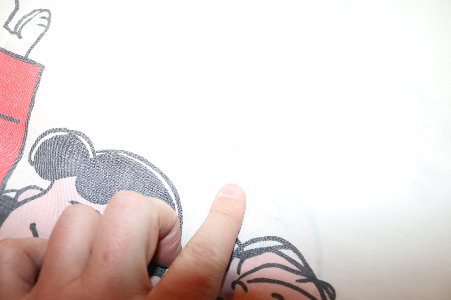 Vintage Peanuts Snoopy Pillowcase – Happiness Quote – 70s 80s – See Flaws