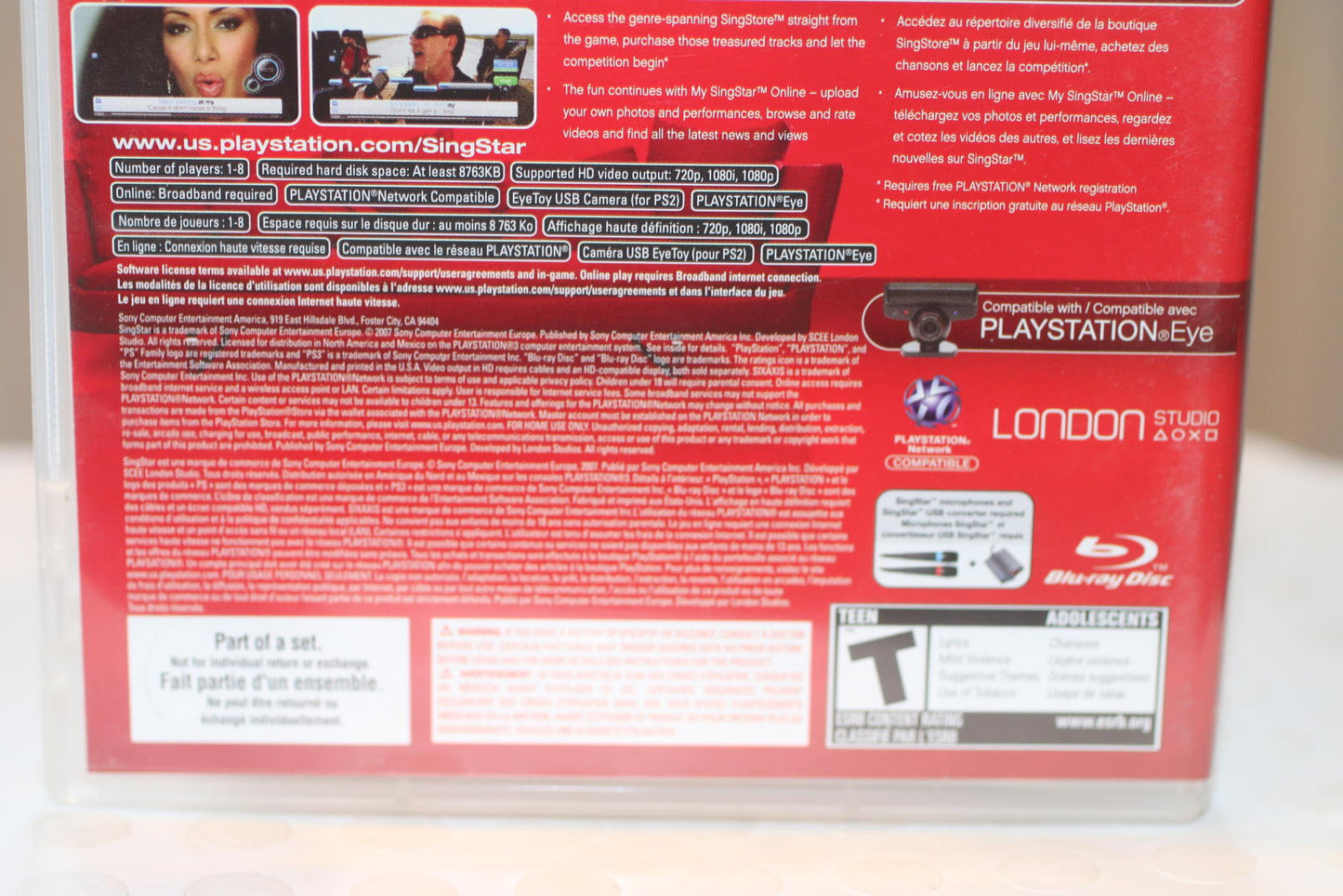 SingStar PlayStation 3 Game PLay station 3 video game