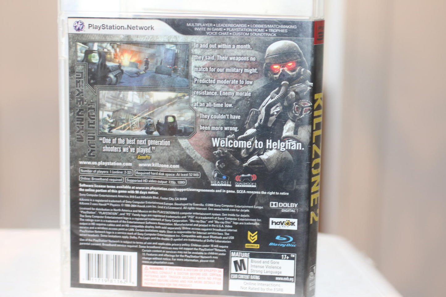 Killzone 2 PlayStation 3 Video Game PS3