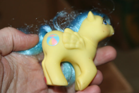 Vintage G1 Hasbro My Little Pony Mlp Baby Bouncy - Yellow First Tooth Pony