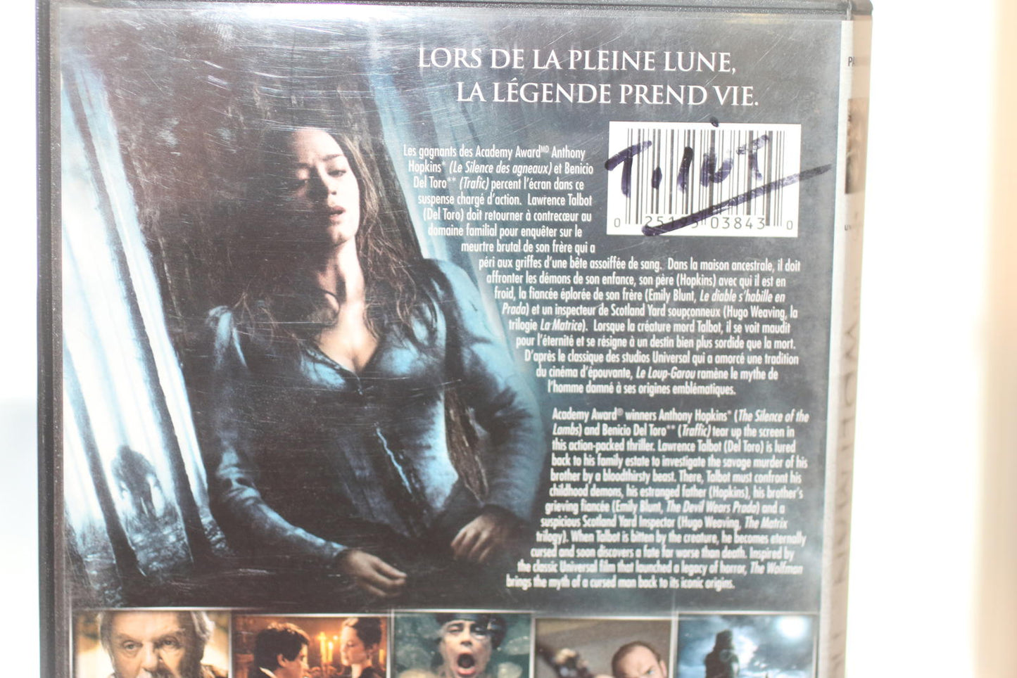 Wolfman 2010 Le Loup-Garou DVD - French Espagnol & English Edition Movie