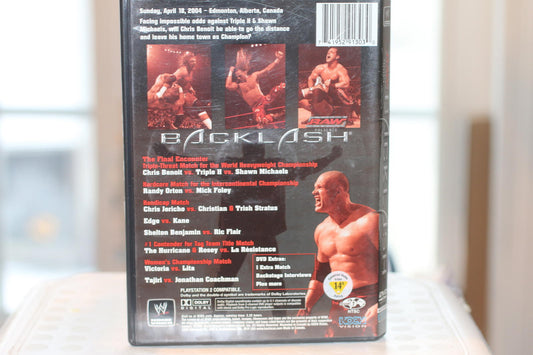 World Wrestling Entertainment WWE Raw Presents Backlash 2004 DVD CIB W/ Insert
