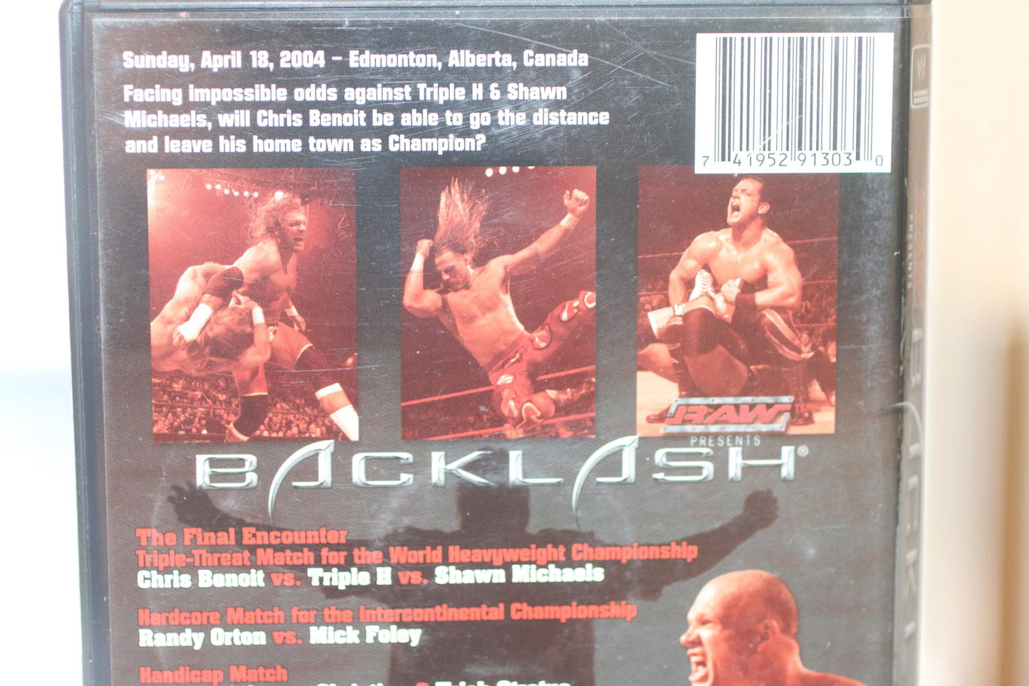 World Wrestling Entertainment WWE Raw Presents Backlash 2004 DVD CIB W/ Insert