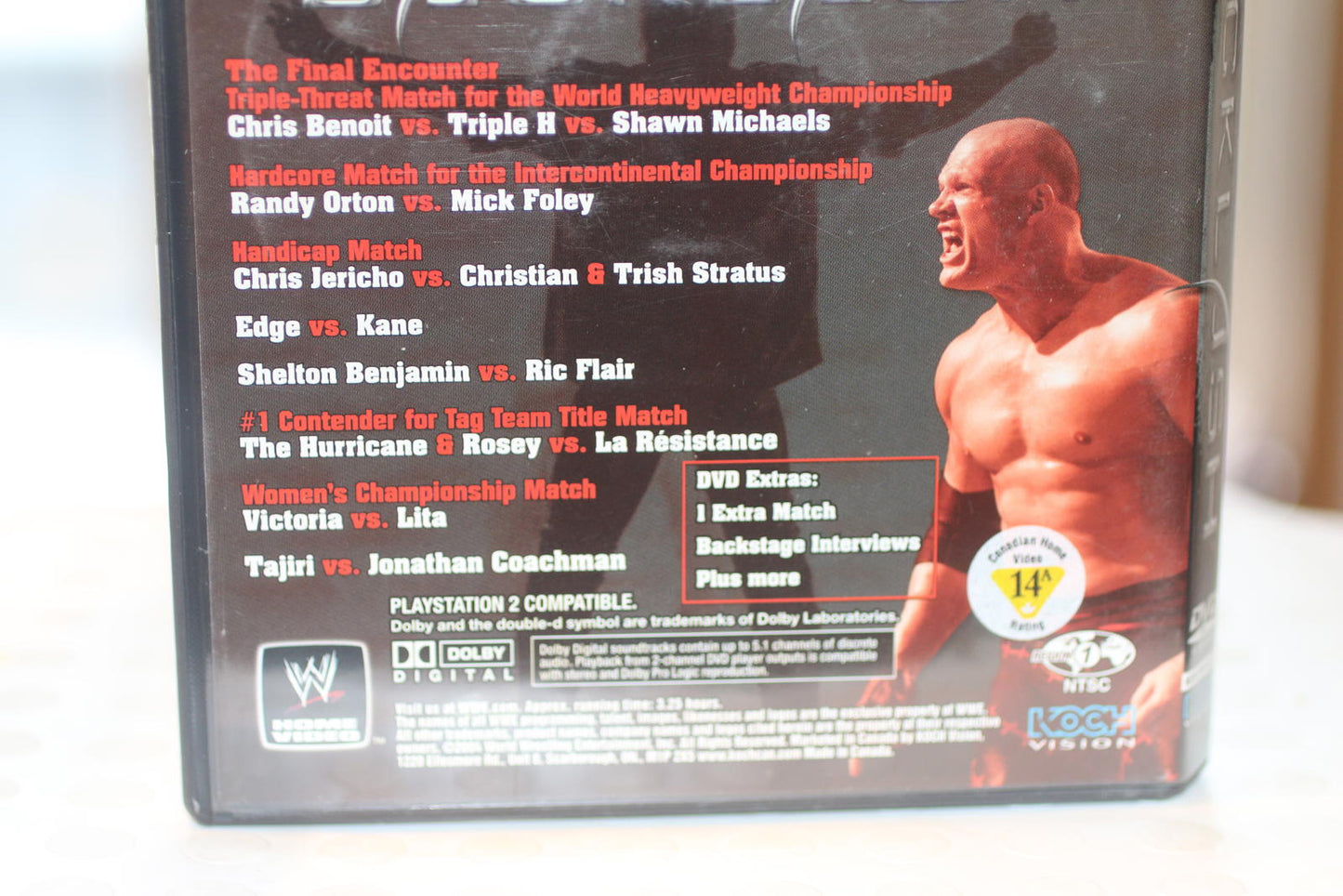 World Wrestling Entertainment WWE Raw Presents Backlash 2004 DVD CIB W/ Insert