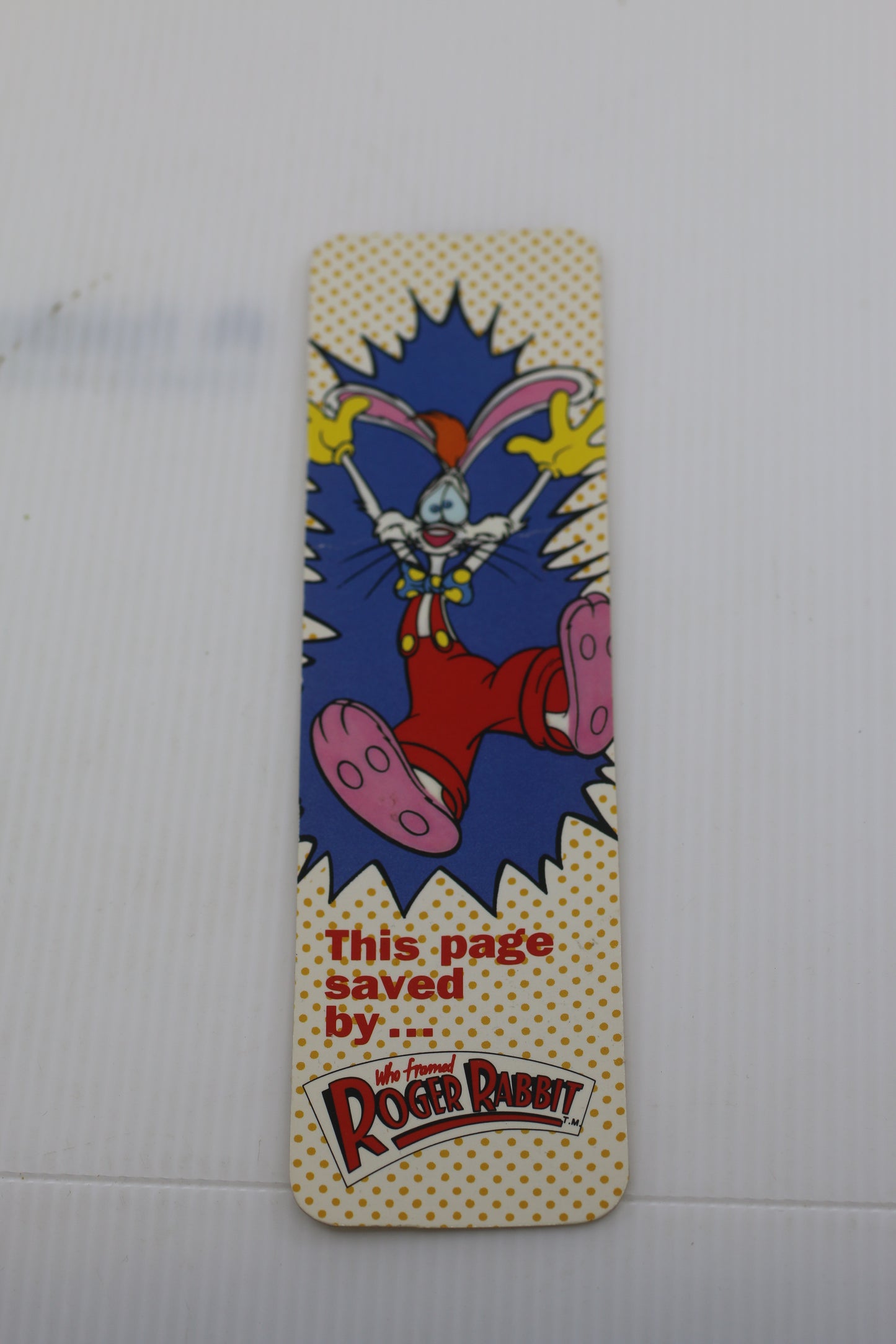Vintage 1987 Roger Rabbit Bookmark – Disney / Amblin – One Stop Posters #1