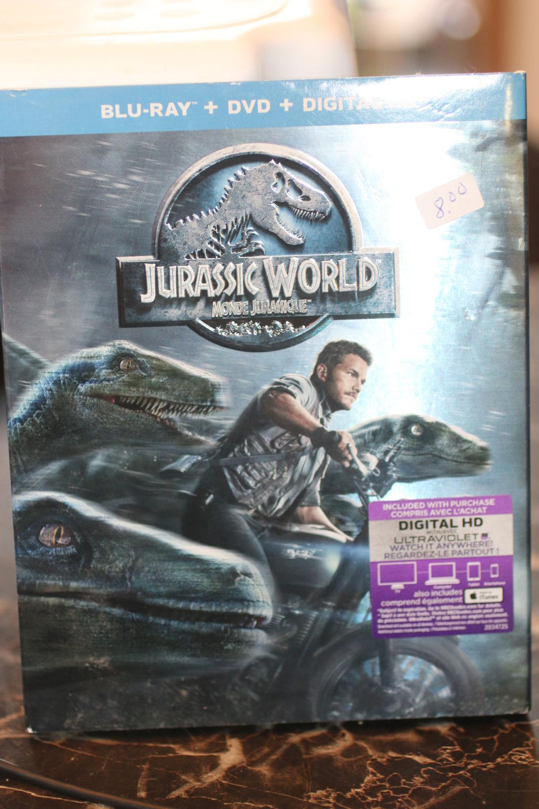 Jurassic World Monde Jurassic English & Français Blu-ray + DVD + Digital HD
