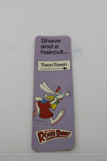Vintage 1987 Roger Rabbit Bookmark Disney Amblin One Stop Posters VERY RARE