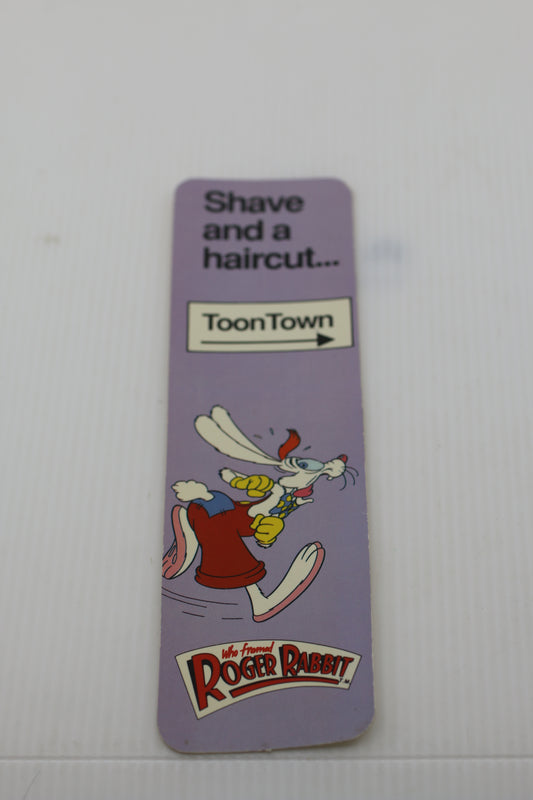 Vintage 1987 Roger Rabbit Bookmark Disney Amblin One Stop Posters VERY RARE