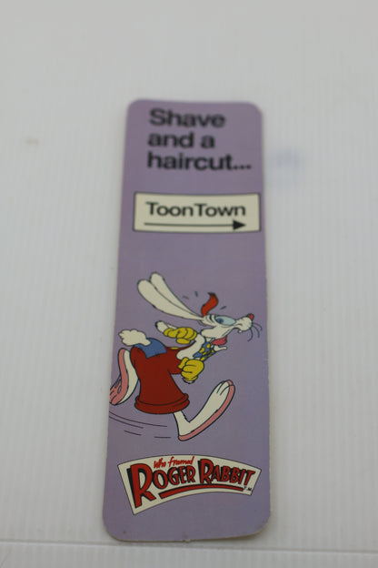 Vintage 1987 Roger Rabbit Bookmark Disney Amblin One Stop Posters VERY RARE