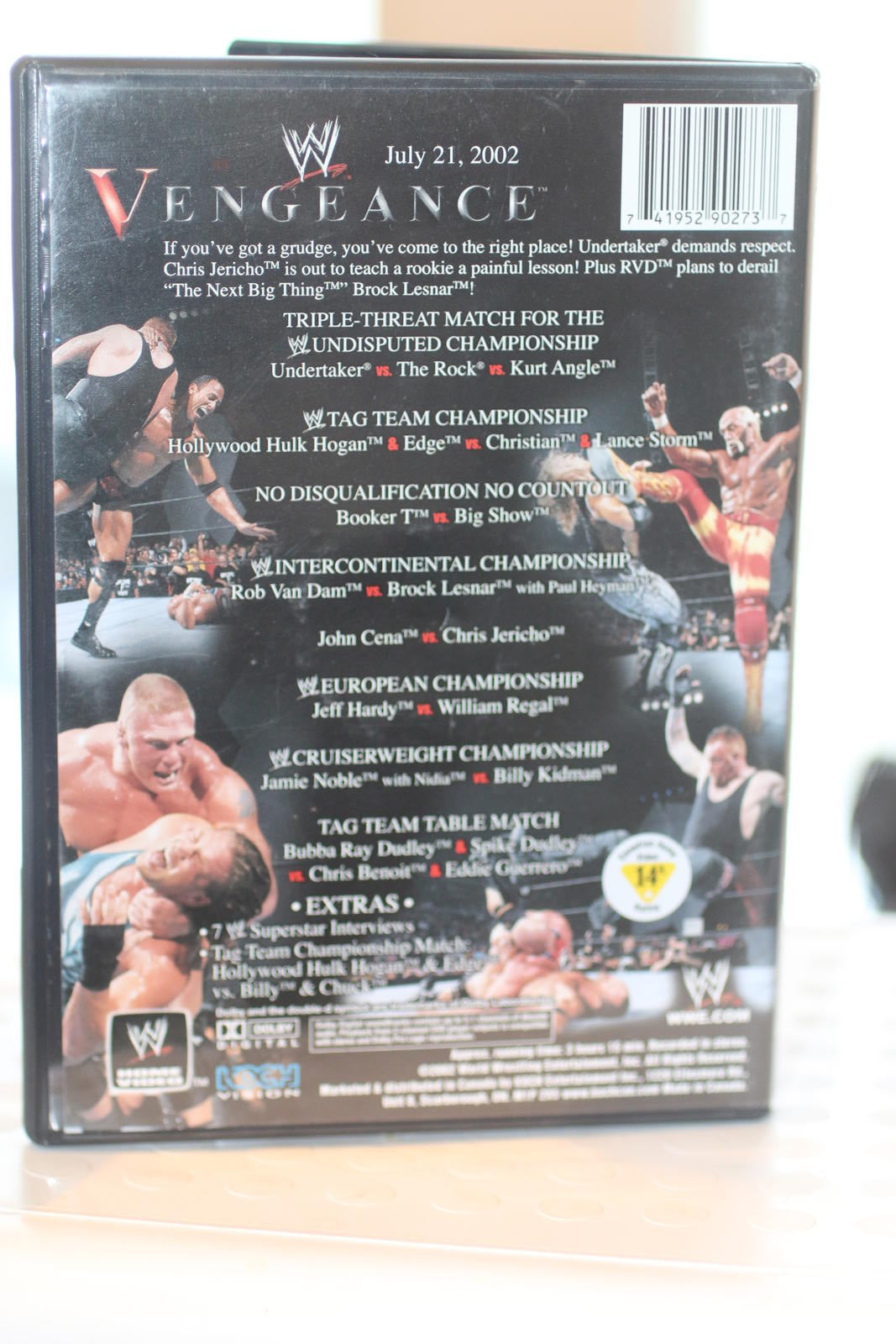 WWE Vengeance DVD Quick & Merciless Wrestling Entertainment