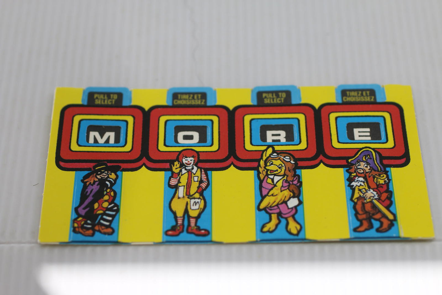 Vintage 1987 McDonald’s Spelling Machine Pull Tab Puzzle Canada Unused
