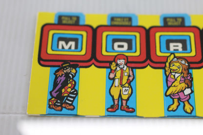 Vintage 1987 McDonald’s Spelling Machine Pull Tab Puzzle Canada Unused
