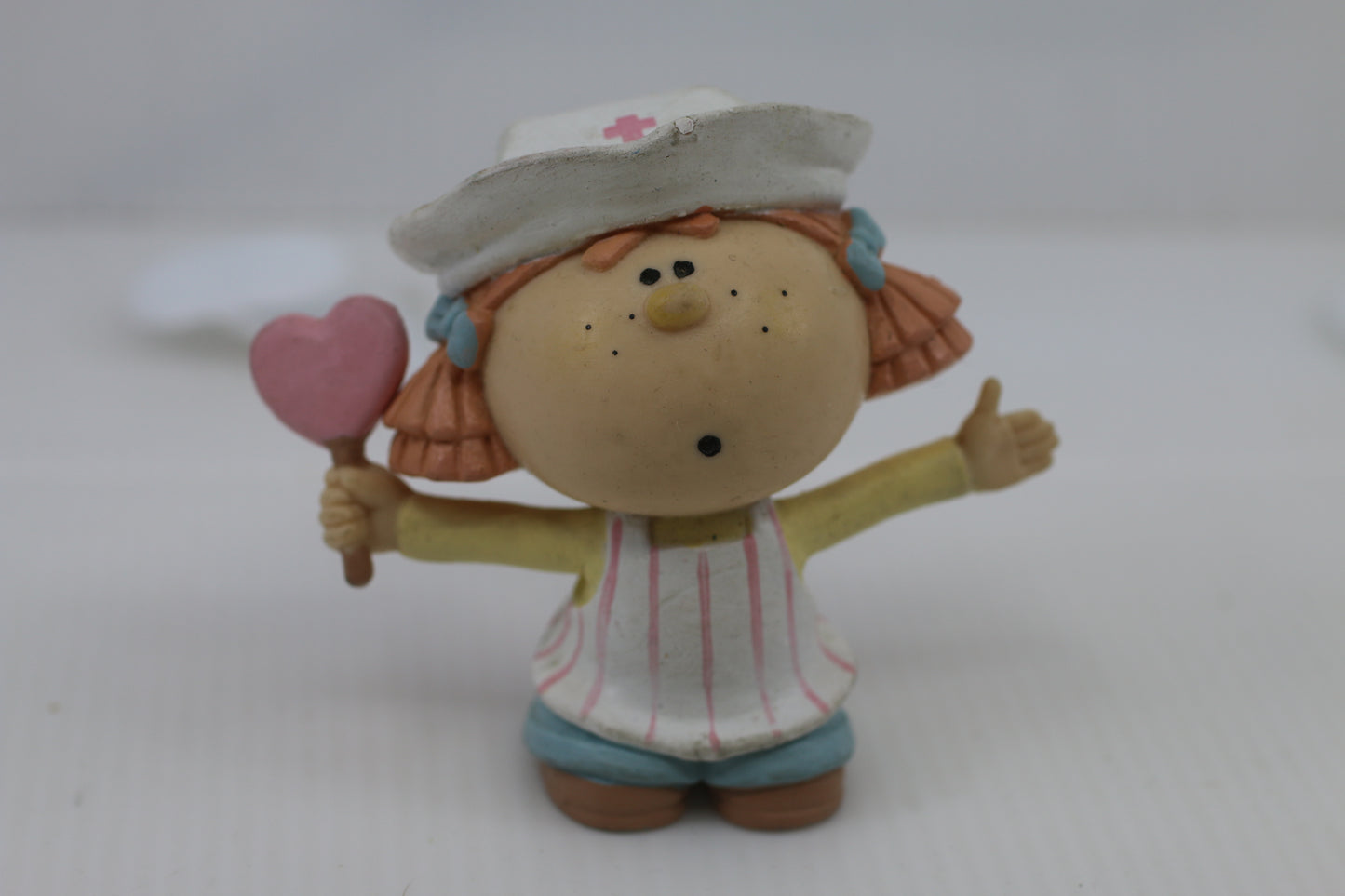 Vintage BUMPKINS FABRIZIO George Good Figurine Girl Candy Striper Heart Lollipop