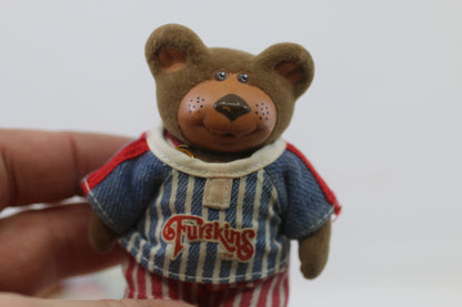 Vintage Furskins Bear Figures Lot – Hasbro – Boy & Girl Bears w/ Clothes