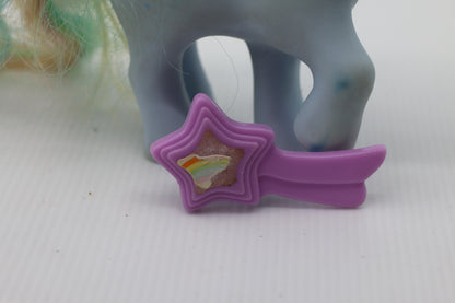 My Little Pony G1 MOONSTONE Rainbow Unicorn 1983 Glitter Saturn Vtg brush