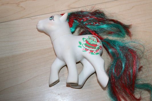 Vintage 1984 My Little Pony Merry Treats Christmas Santa Symbol G1 Pony