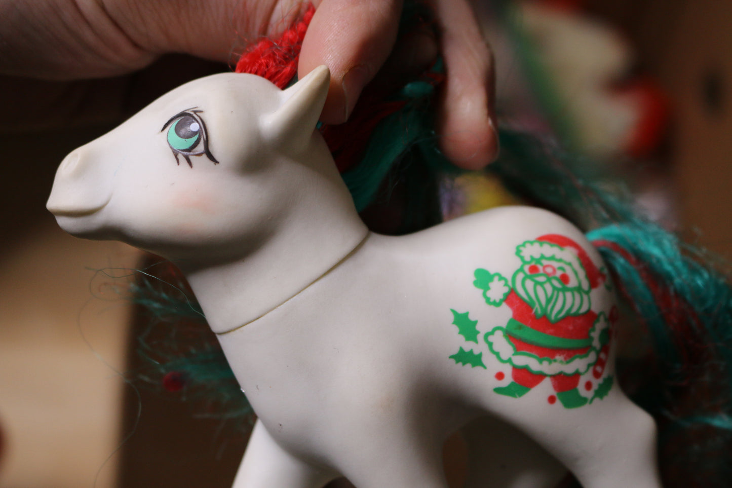 Vintage 1984 My Little Pony Merry Treats Christmas Santa Symbol G1 Pony