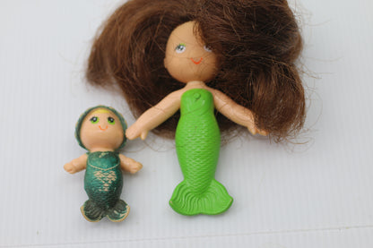 Vintage Kenner Sea Wees Shelly & Baby Sprite 1979 Mermaid doll rare