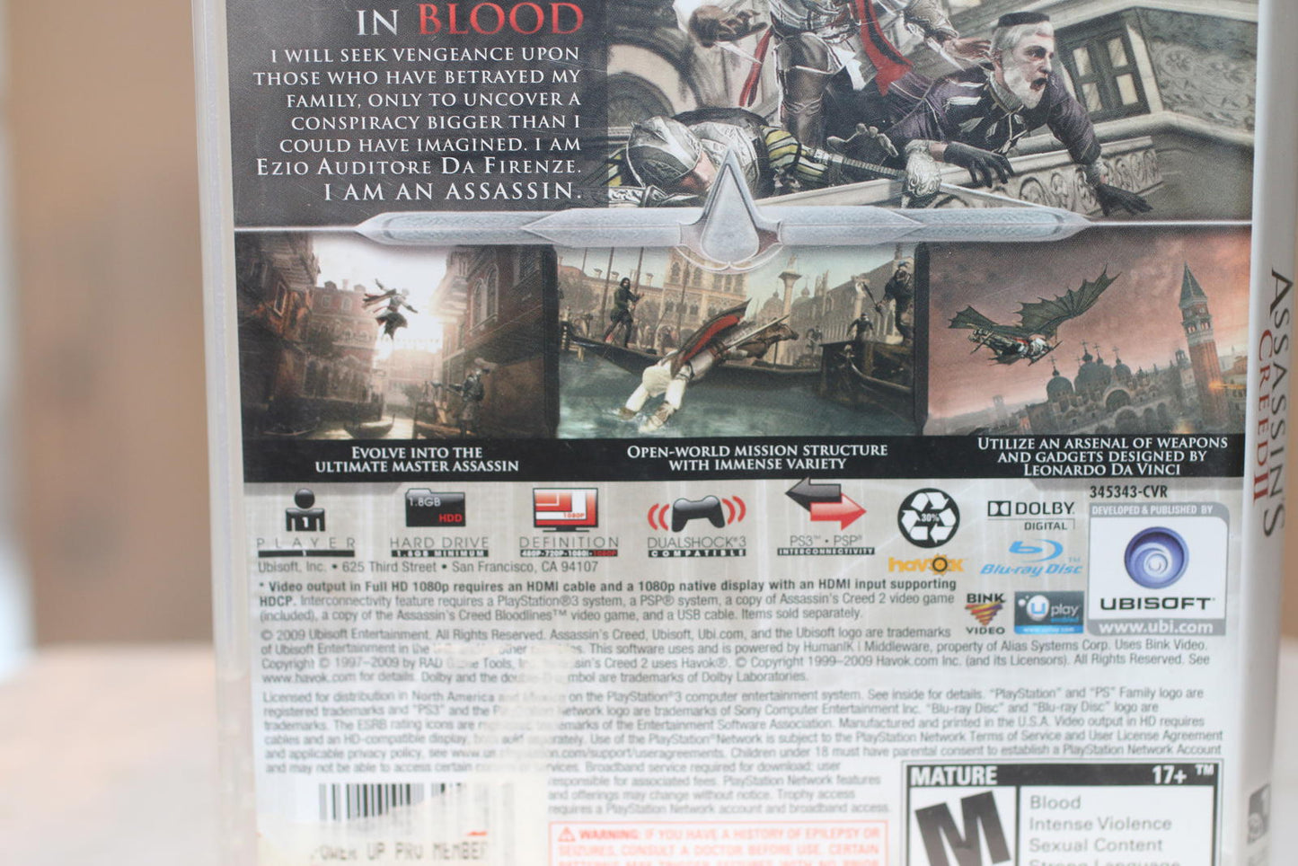 Assassin's Creed II for PS3 pLAY sTATION 3 VIDEO GAME
