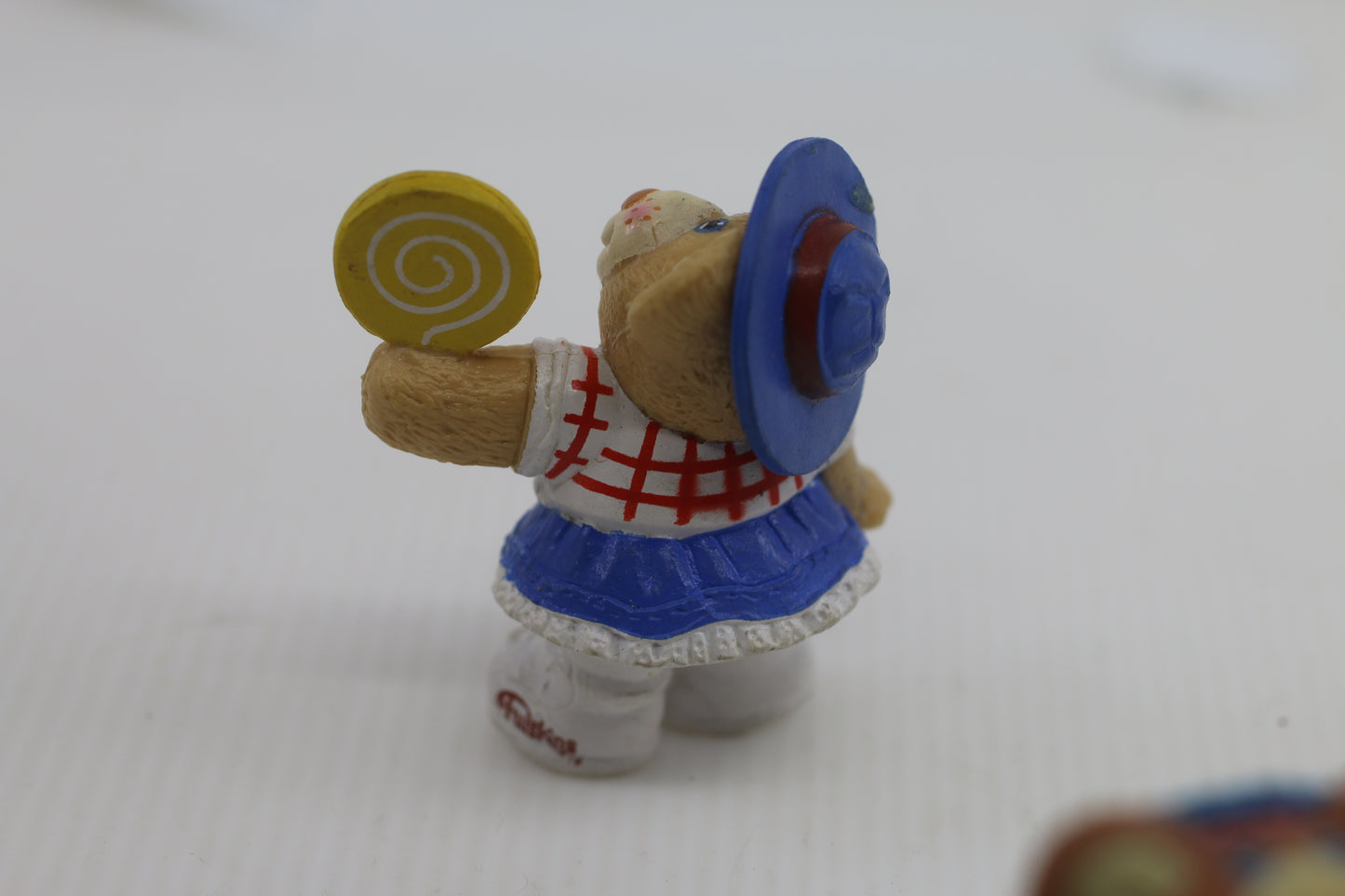 1986 Furskins Young Girl W Lollipop Bear Plastic Figurine Collectable OAA Inc.