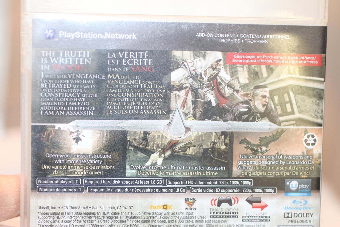 Assassin's Creed II PlayStation 3 Video Game PS3 Complete