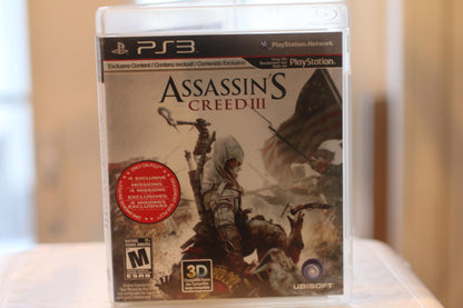 Assassin's Creed III PS3 (Sony PlayStation 3 2012) Complete With Manual game