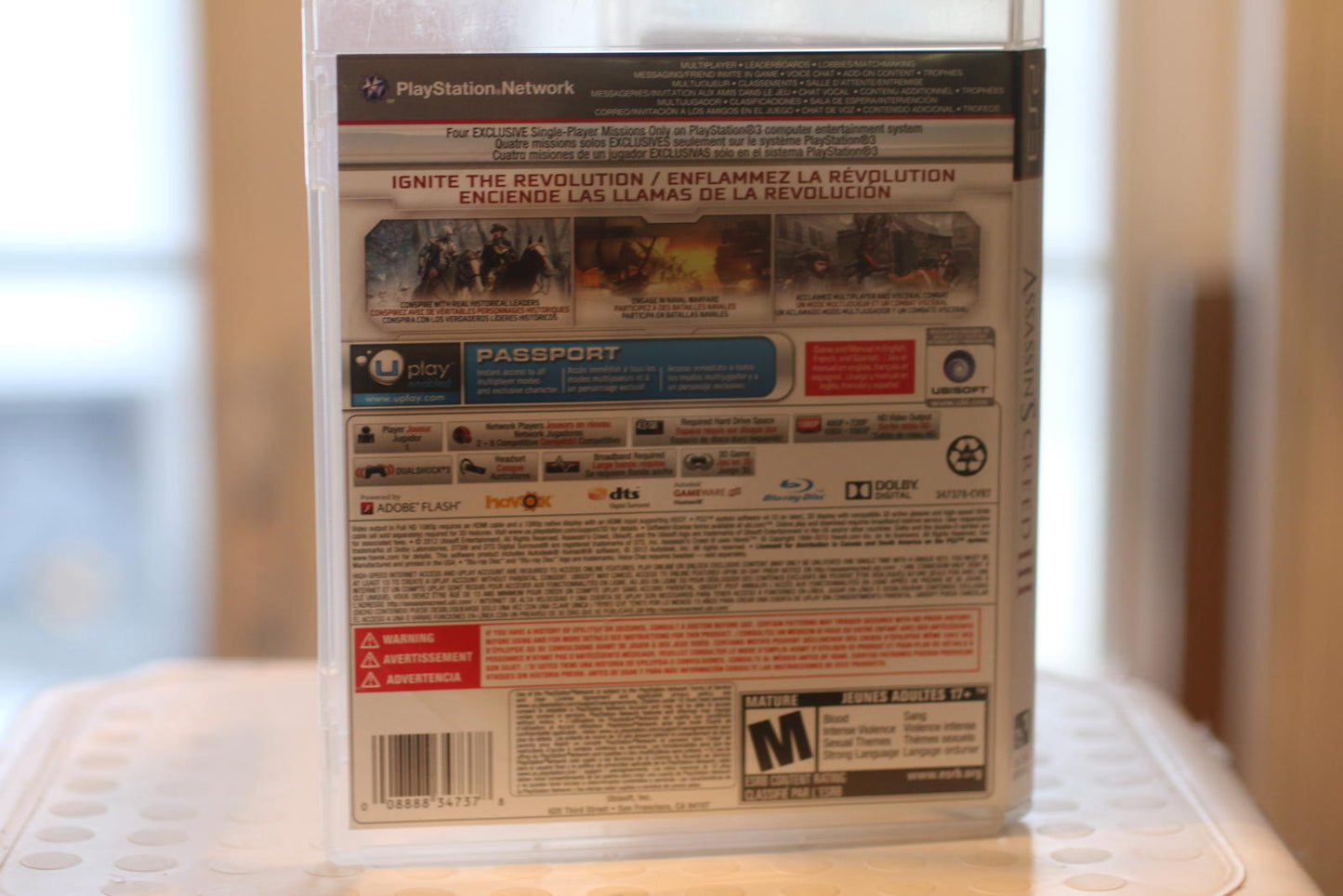 Assassin's Creed III PS3 (Sony PlayStation 3 2012) Complete With Manual game