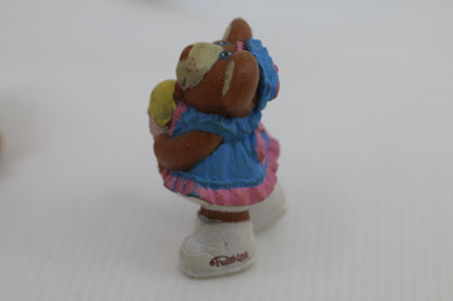 1986 Vintage Furskins Bears PVC Figure Girl Ice Cream Xavier Roberts CPK VHTF 2.5”