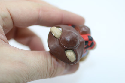 Vintage Furskins Bears Country Bear PVC Figure Plaid Shirt Hat 2.5” 1980s