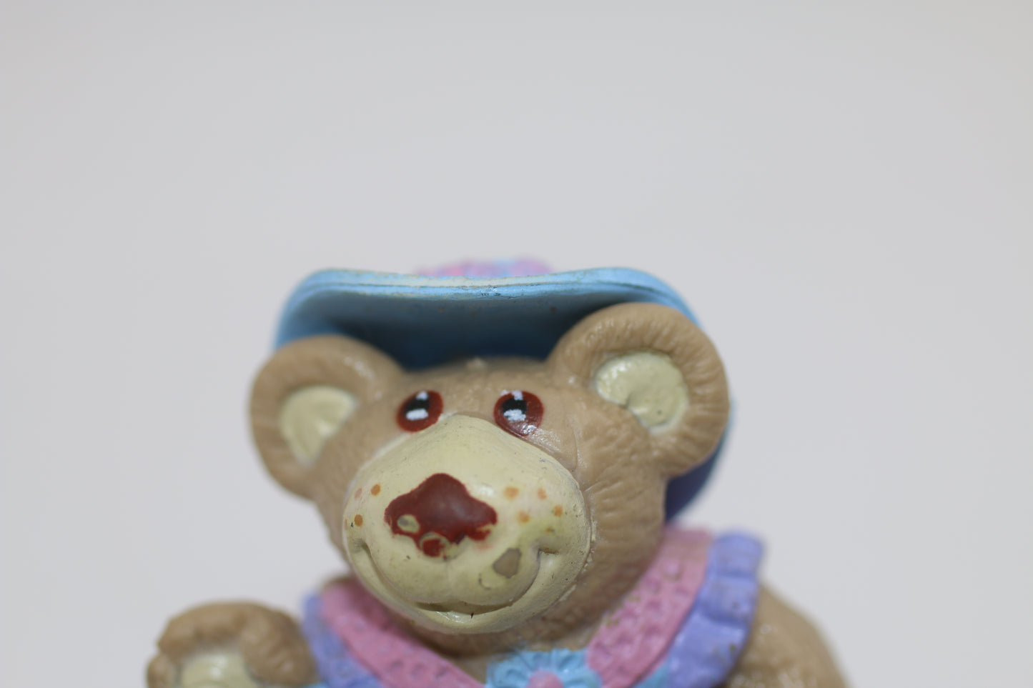 Vintage Furskins Bears Girl Figurine – Blue Dress & Hat – PVC – 1980s