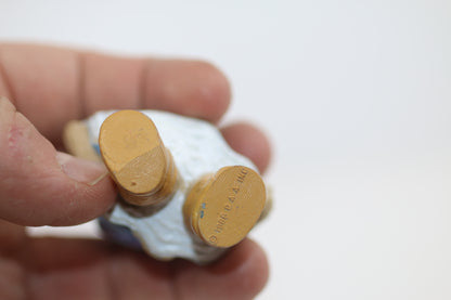 Vintage Furskins Bears Girl Figurine – Blue Dress & Hat – PVC – 1980s