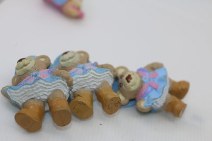 Vintage Furskins Bears Girl Figurine – Blue Dress & Hat – PVC – 1980s