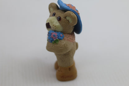 Furskins Bear With Basket Loose 2.75" PVC Figure Xavier Roberts 1986