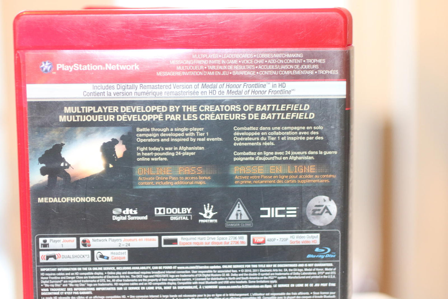 Medal of Honor PS3 Game Play Station 3 VideoGame Complete in box w/ Manual