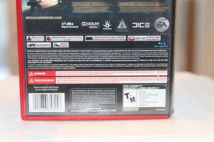 Medal of Honor PS3 Game Play Station 3 VideoGame Complete in box w/ Manual