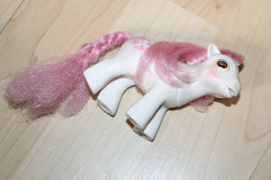Vtg My Little Pony Sundance 1983 Hasbro White With Pink Hearts Horse