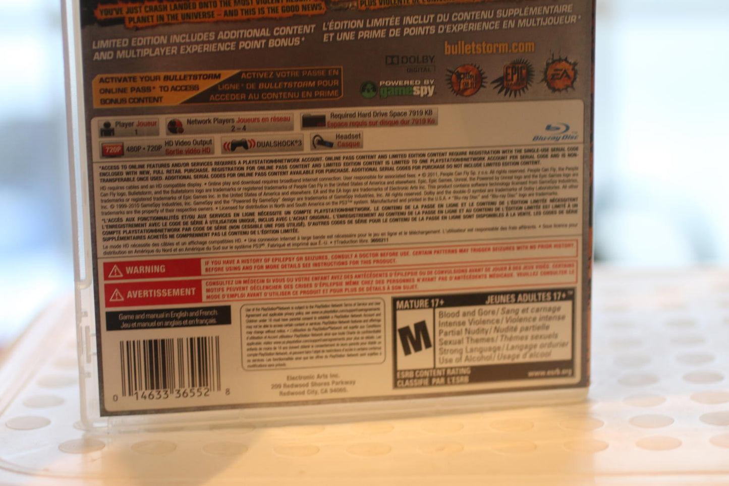 Bulletstorm Limited Edition PlayStation 3 Video Game Édition Limitée