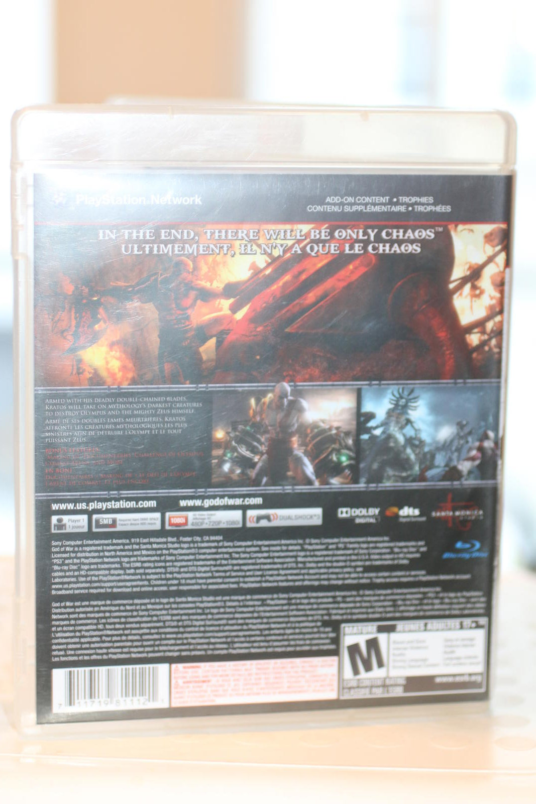 God of War III PlayStation 3 Video Game Complete in Box