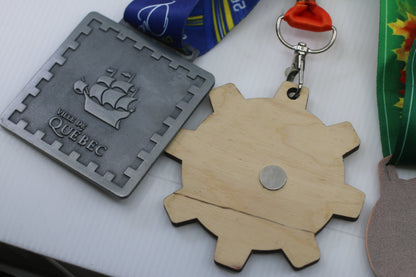 Large Lot of Kids Play Medals & Sports Event Medals Winner Medals, Quebec Marathon 25+