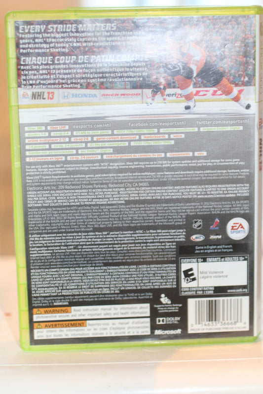 NHL 13 Xbox 360 Hockey Video Game EA Sports Complete in box