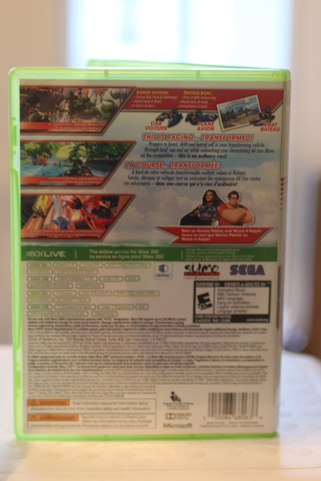 Sonic & All-Stars Racing Transformed Bonus Edition Xbox 360 Game