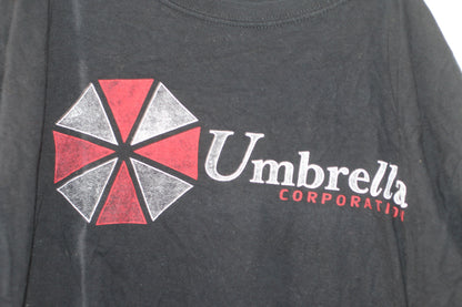 Resident Evil Umbrella Corporation T-Shirt Black Logo Biohazard Size M