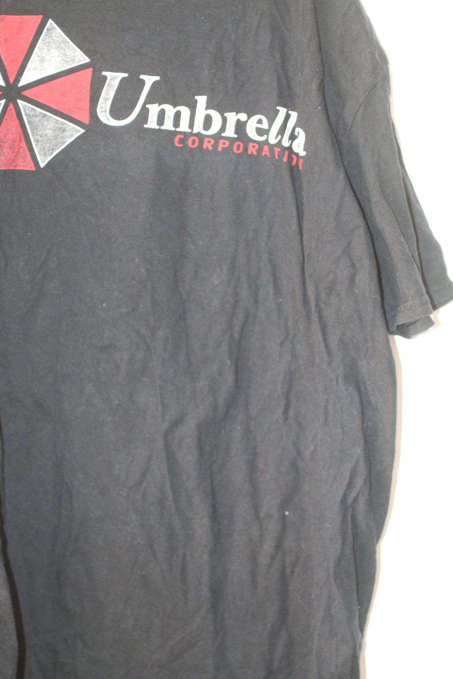 Resident Evil Umbrella Corporation T-Shirt Black Logo Biohazard Size M