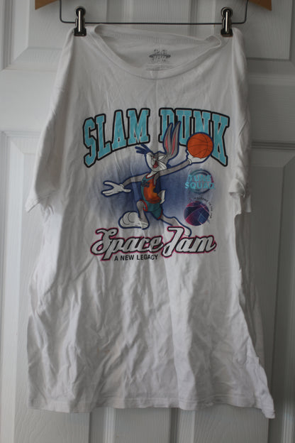 Space Jam: A New Legacy Slam Dunk T-Shirt Bugs Bunny White Size L