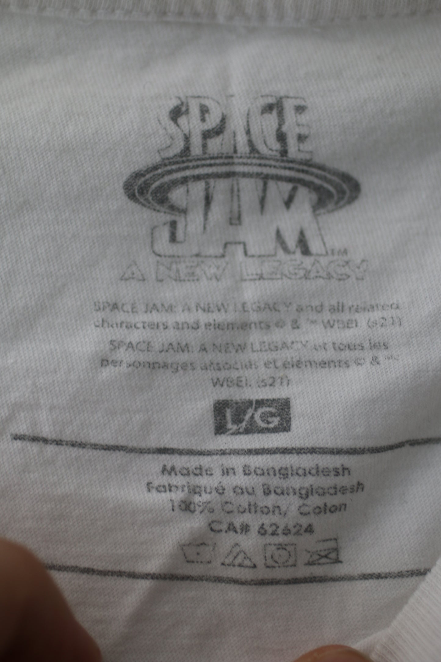 Space Jam: A New Legacy Slam Dunk T-Shirt Bugs Bunny White Size L