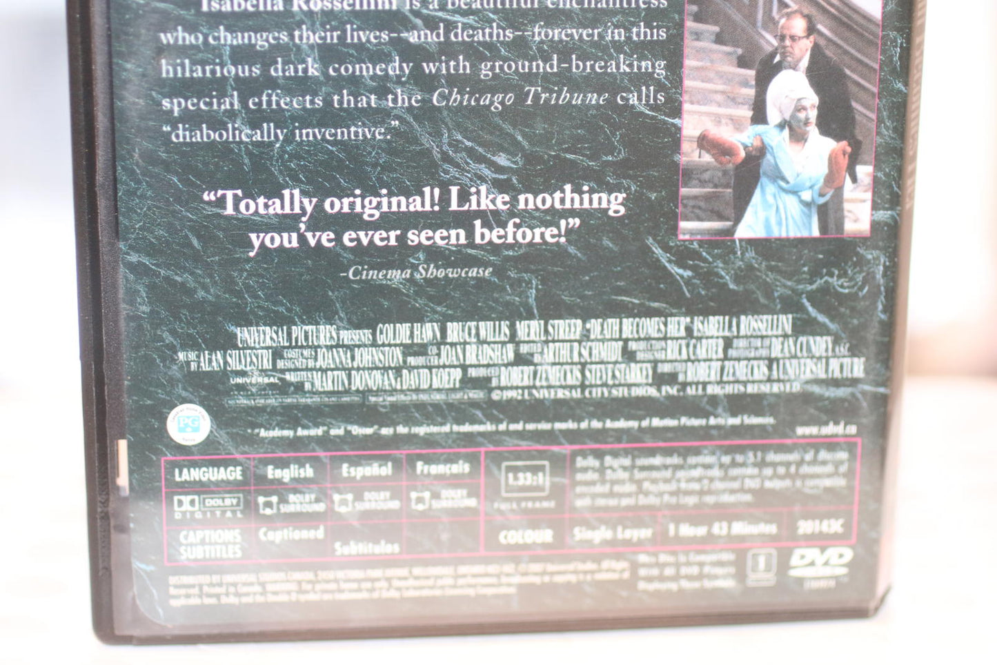 Death Becomes Her (DVD, 1992) Meryl Streep Bruce Willis English