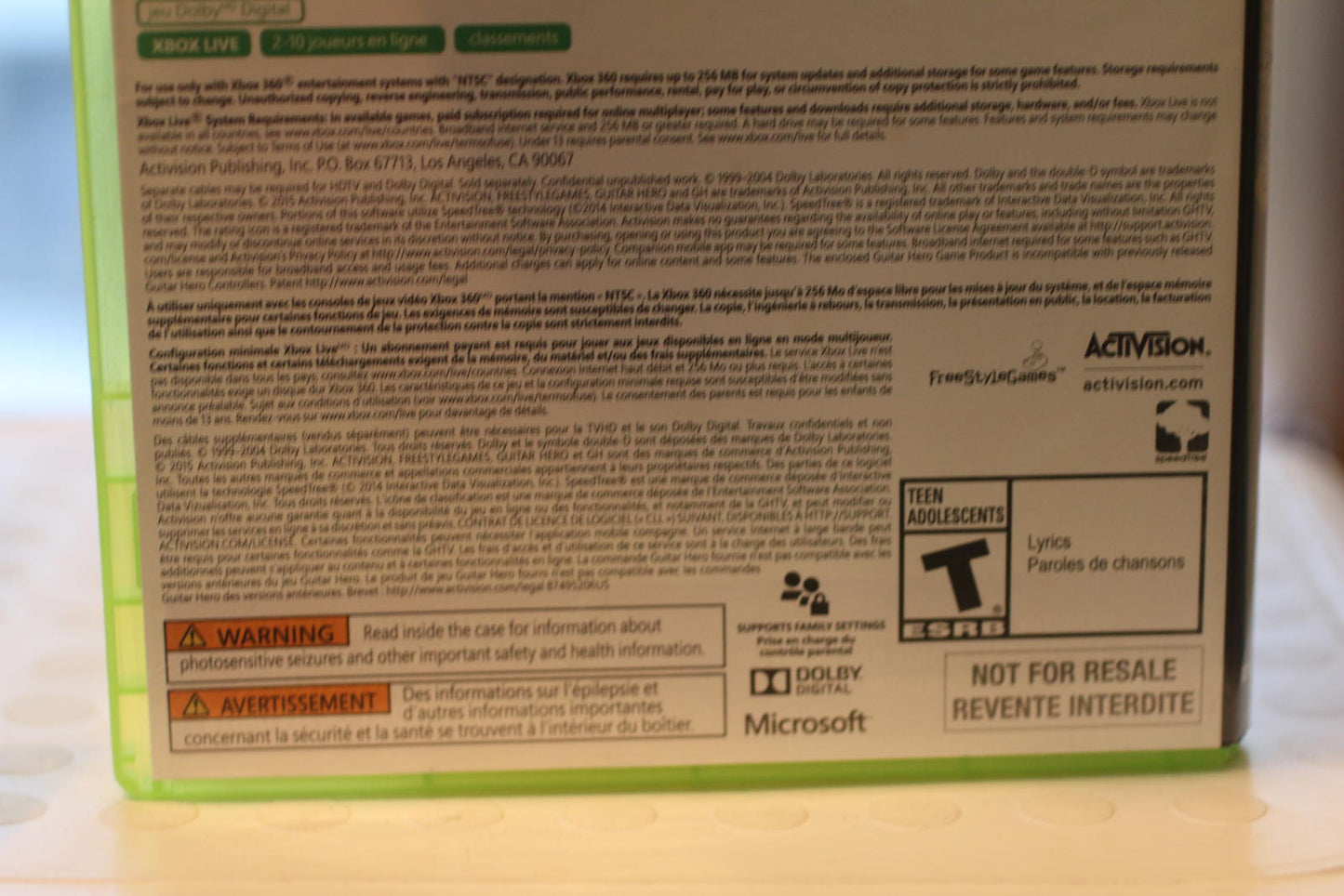 Guitar Hero Live Xbox 360 vIDEO Game