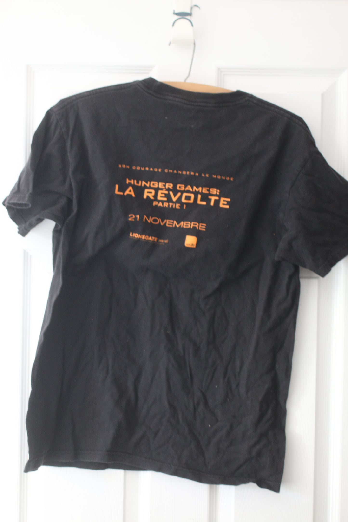 Hunger Games La Révolte Part 1 Women’s T-Shirt Medium Black French Promo