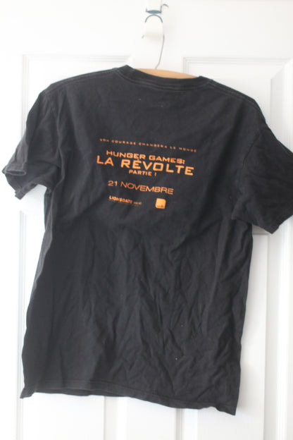Hunger Games La Révolte Part 1 Women’s T-Shirt Medium Black French Promo